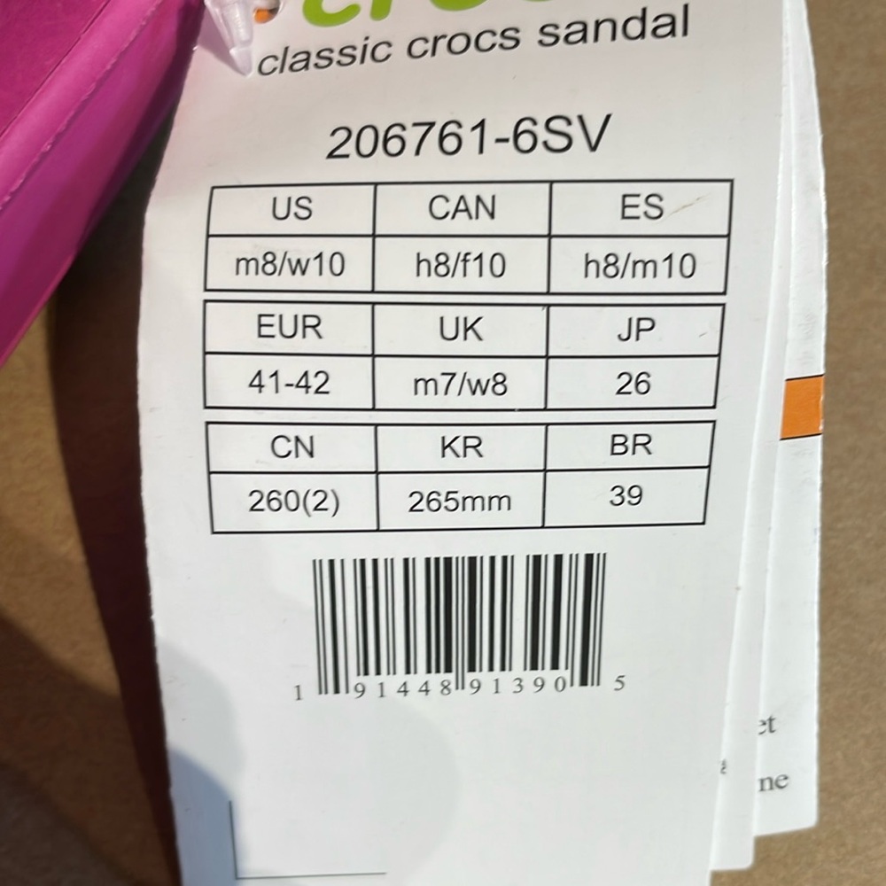 Crocs Classic Sandals - color is fuchsia fun - Picture 5 of 5